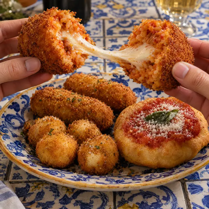 Supplì filante e fritti napoletani